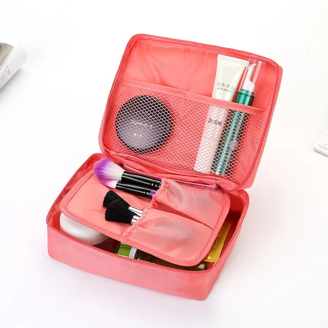 High Quality Multifunction Big Capacity Travel Organizer Make Up Cosmetic Bag With Zipper