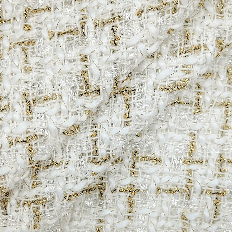 High Quality Soft Hand Feel Shiny Fabric 100% Polyester Material Tweed Fabric For Long Skirt