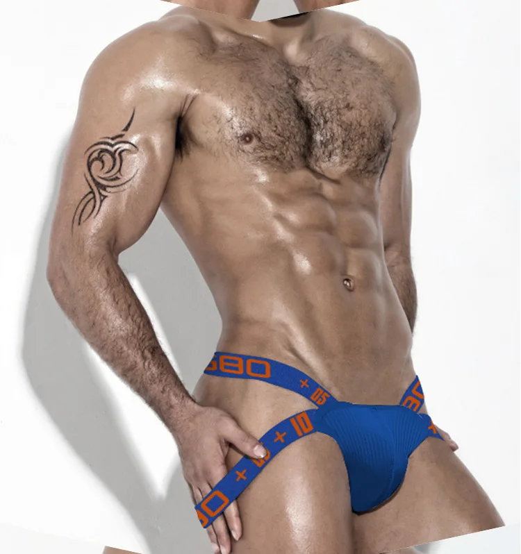 Amazon hot selling sexy Thong Men Threaded Cotton Sac Men G-string Briefs Erotic Sexy Buttocks T Pants Gay Youth Male Thong