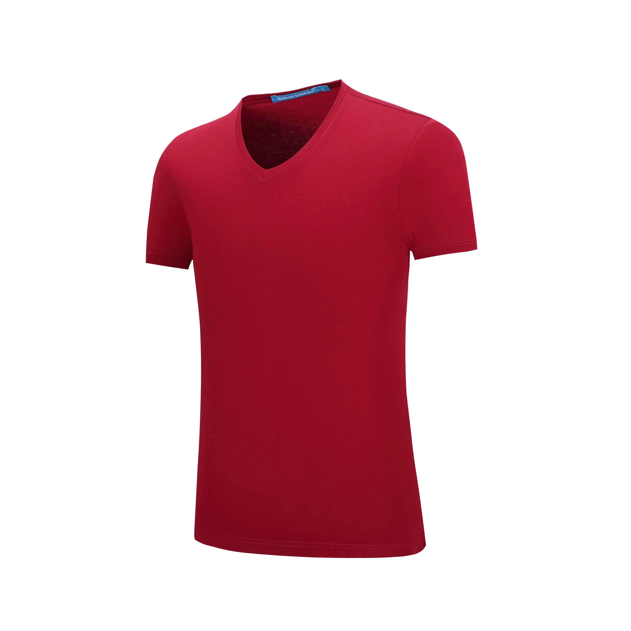 OEM high quality 100% cotton t shirts men tee shirt V neck t shirts