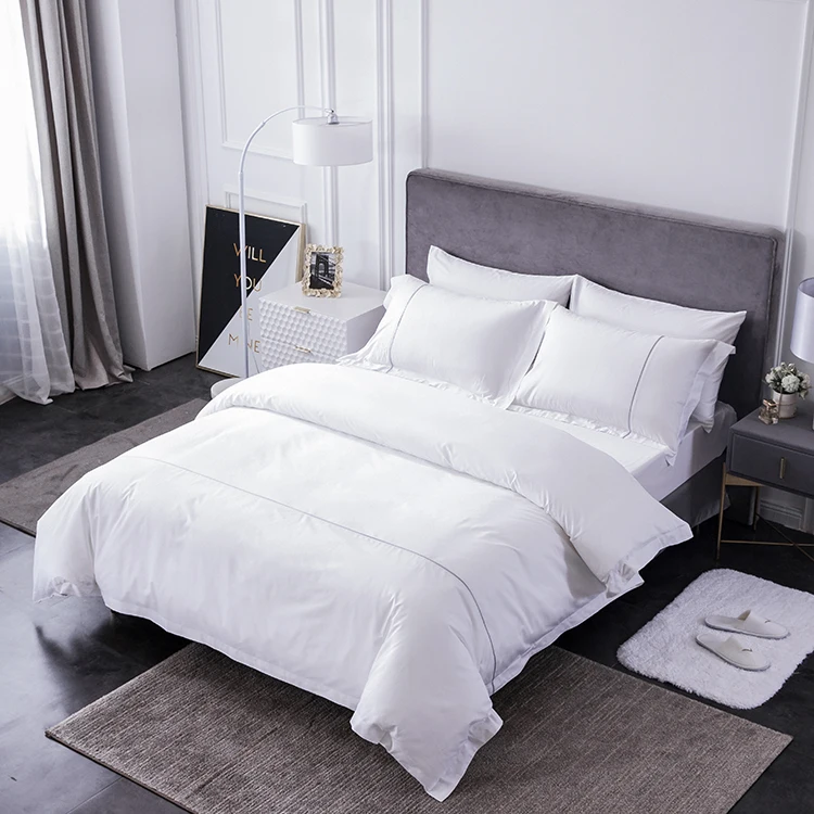 Hotel Wholesale 100% Cotton Linen Bedding /king Size Sheets Linen Bedding Set