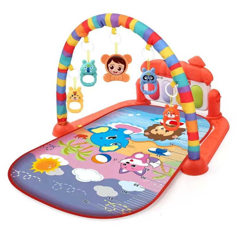 new intellectual development baby mobile musical floor rug customize logo 0-1 years old infant soft play piano fitness mat