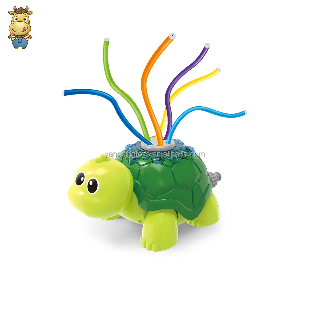 Amazon Hot Sale Backyard Spinning Turtle Sprinkler Toy w/ Wiggle Tubes Outdoor Garden Water Spray Sprinkler for Kids