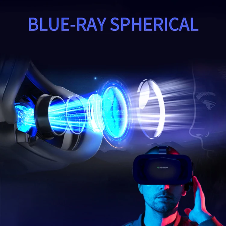 3D virtual reality VR glasses mobile phone movie game helmet