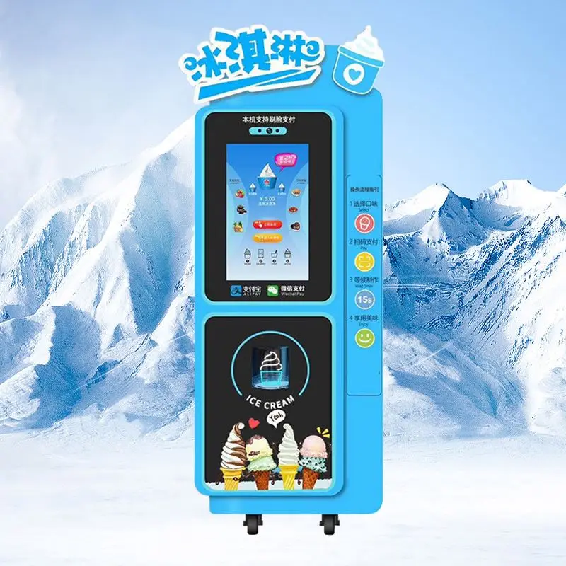 Factory Supply Turkish Automatic Yogurt Frozen Food Gelato Soft Ice Cream Vending Machine