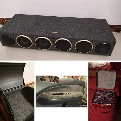 Speaker Box Covering Carpet Black  Speaker Cabinet Subwoofer Sub Box Liner Carpeting Stain