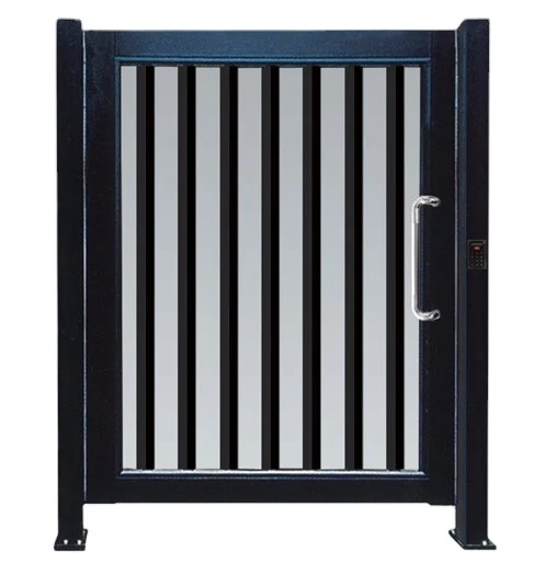 Residential Aluminum Pedestrian Person pass Gate Driveway Door with High security and Modern Style