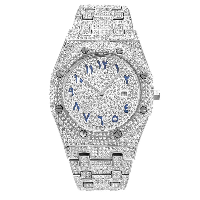 Blues new design Luxury Calendar Trend fashion 8 colors Quartz women Diamond Watch for hip hop jewelry
