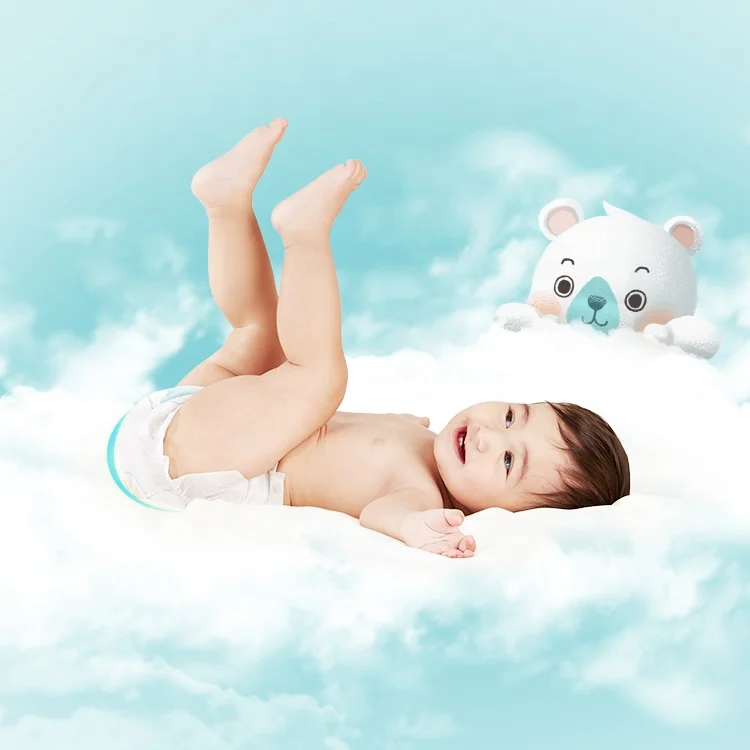 Kub Oem&Odm Non-woven fabric Absorption Magic Baby Diaper Machine Price Cheap L.XL.XXL Breathable Unisex Baby Diaper