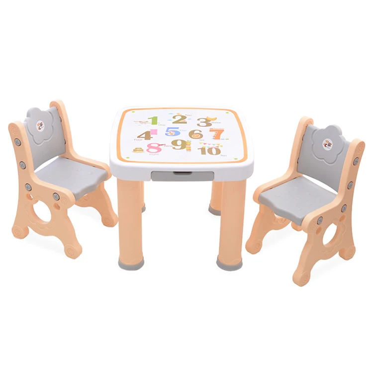 Multifunction Kids Study Drawing Table Chair Set Kids Plastic Furniture Study Table And Chairs