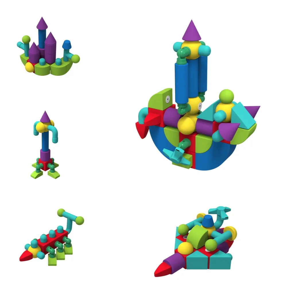 OEM Large Soft Stackable Eva Foam Blocks Gift Play Set For Kids Toddlers Preschool