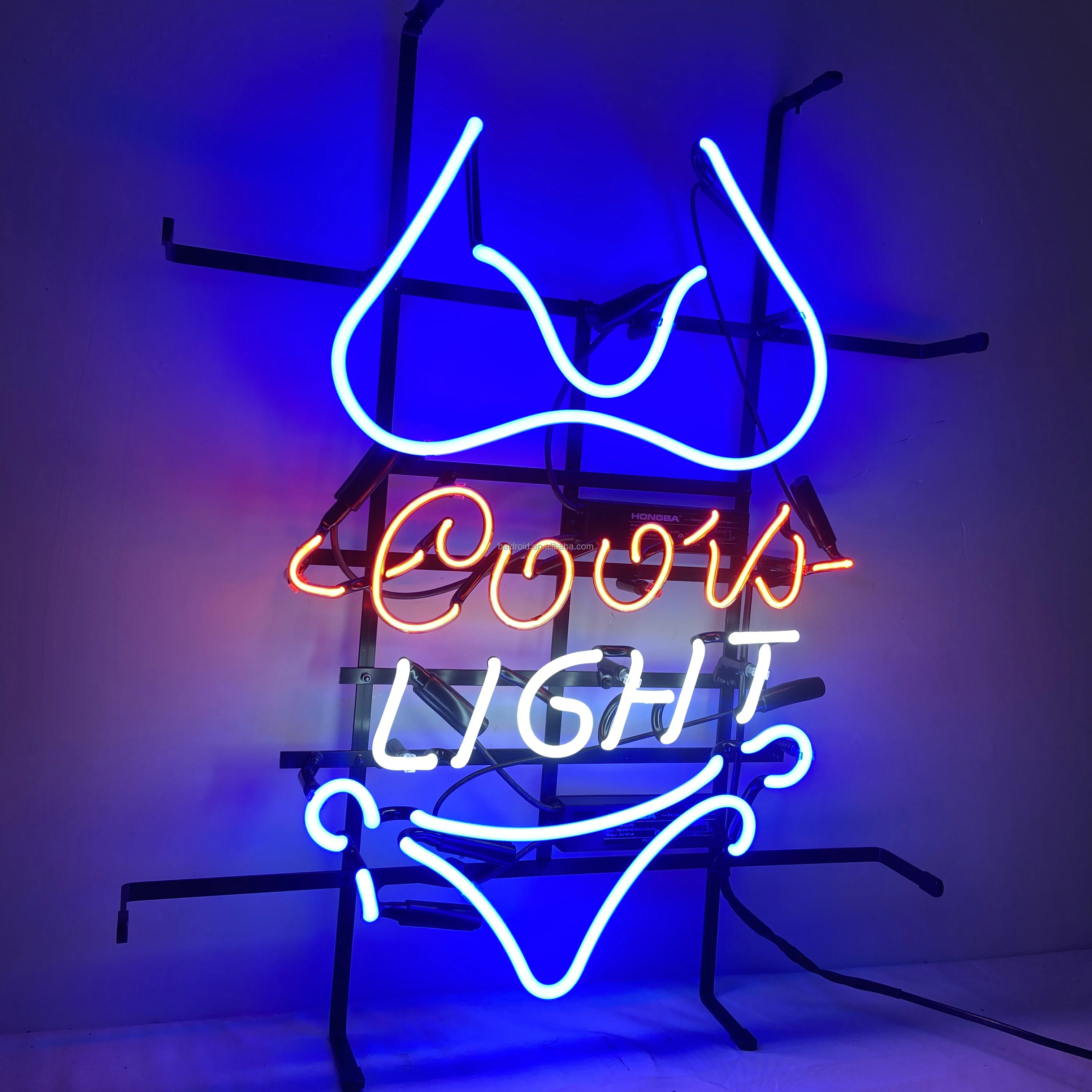 Glass Tube Neon Mirror Customized Free Standing Infinite Neon Indoor and Outdoor Neon Sign
