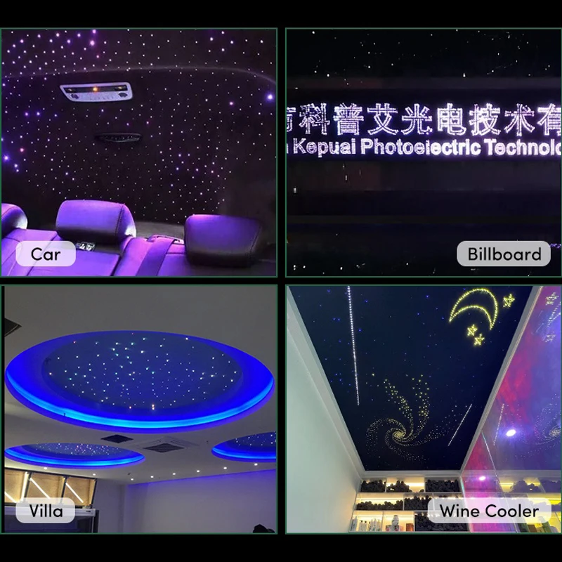 Wholesale Price LED RGB Fiber Optic Star Ceiling Light Custom Lighting and Circuitry Design for Roof Decoration