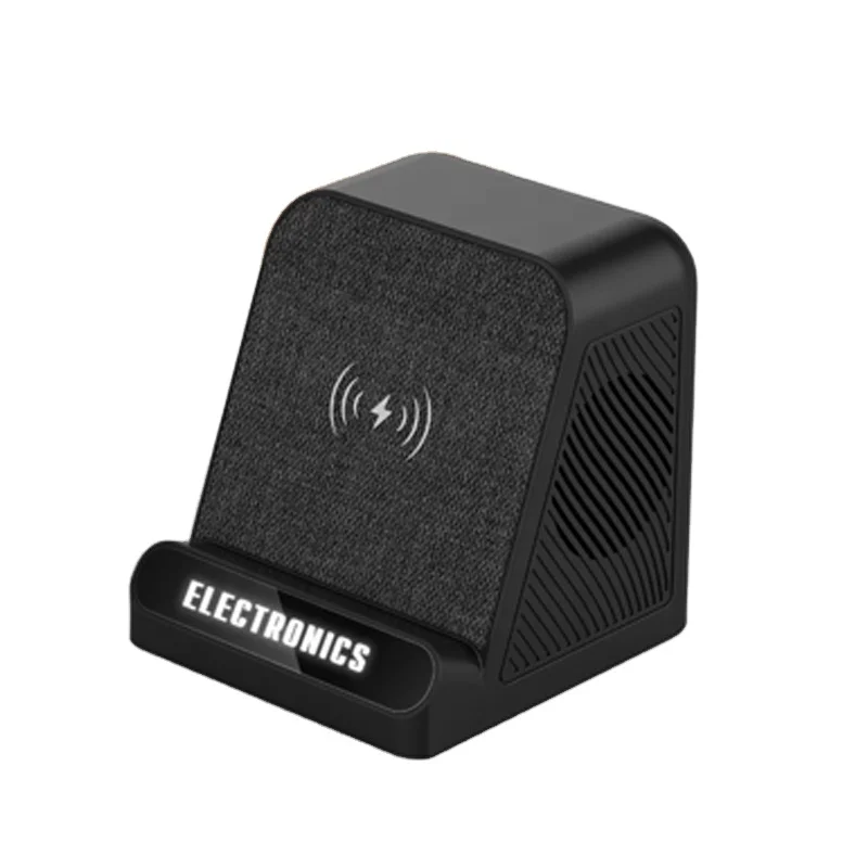 BT-128 2000 мА/ч, 15 Вт беспроводной зарядки динамик со светодиодной подсветкой ваш собственный логотип для использования вне помещений