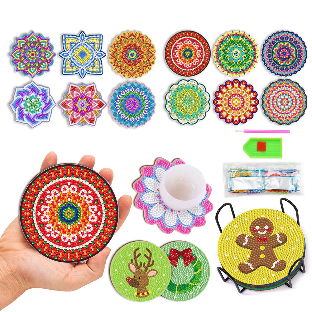 Diamond Painting Art DIY Diamond Living Room Home landscape design coaster Diamond painting coaster