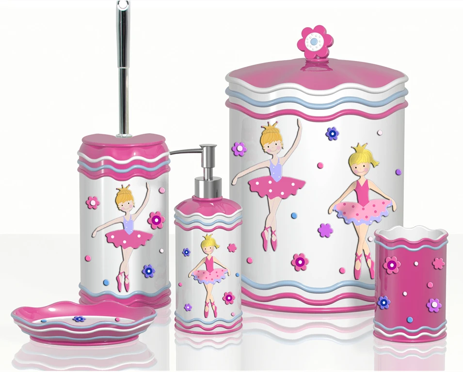Car shape Painting&Spraying Resin Bathroom Article Accessories Set designers bathroom set