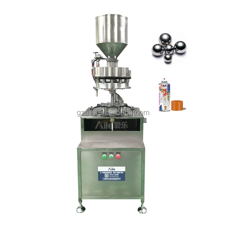 Aerosol line paint production glass beads feeding equipment for Accelerate the reaction of raw materials in the paint bottle