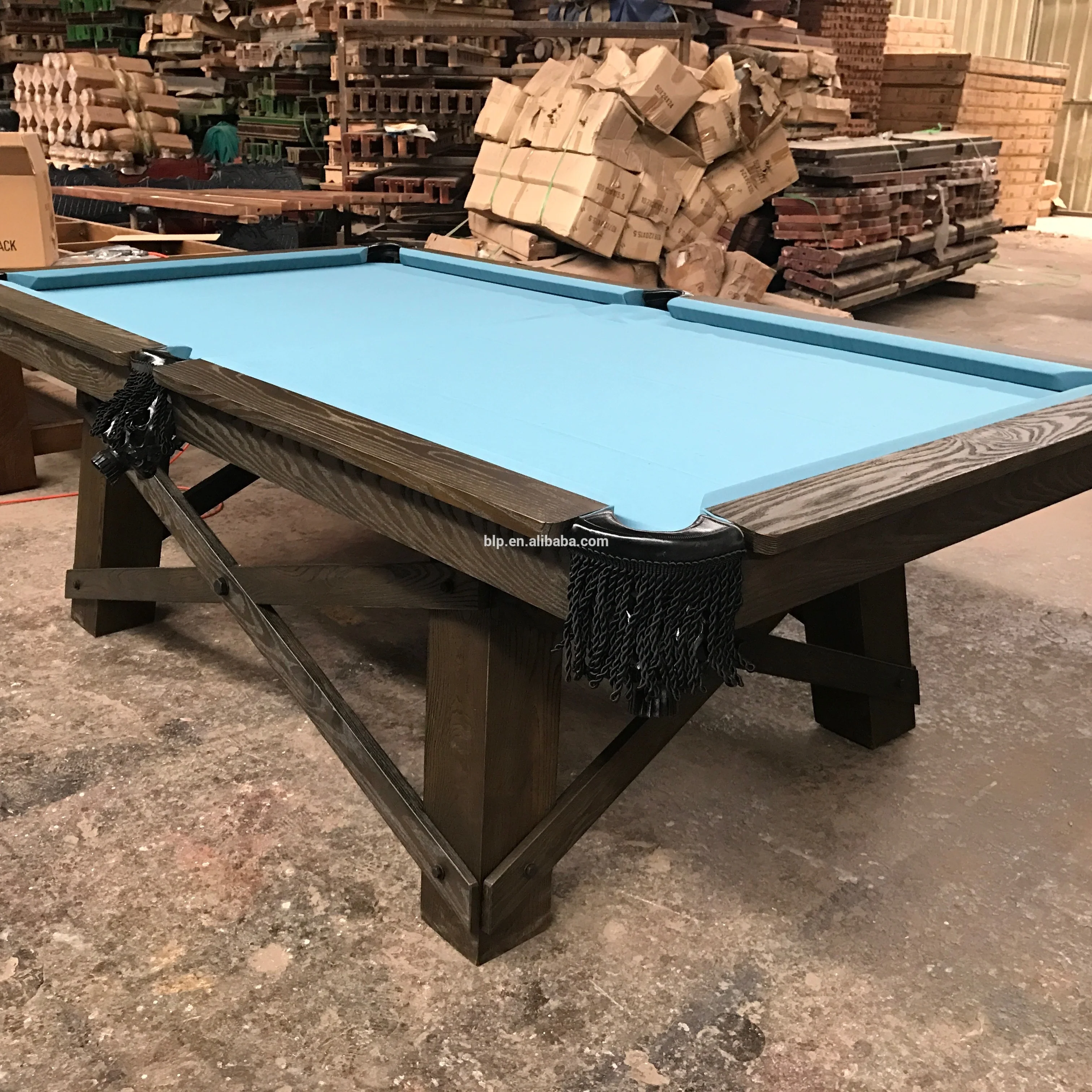 BLP-A-01 Biaoli High-quality New American-style pool billiard table, solid wood with slate