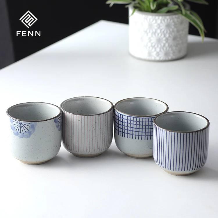 Manufacturers Eco Friendly Japanese 200ML No Handle Ceramic Porcelain  Water Tea Cup cups wholesale