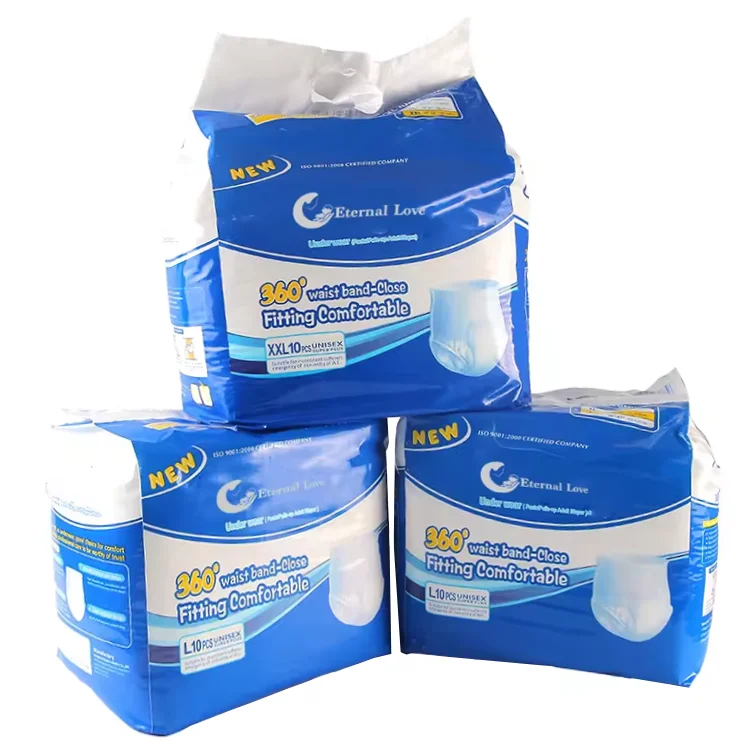 Soft Dry Surface Heavy Incontinence Disposable L Size Adult On Panty Diapers