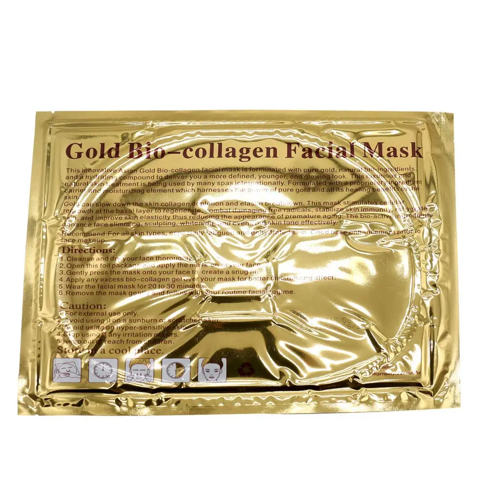 2023 wholesale hydrogel hydrating repair overnight 24k gold bio collagen facial sheet cleansing mask patch supplier