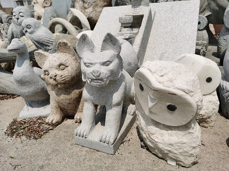 Hand-made JN-028 for garden and outdoor  courtyard decoration carving  owl stone