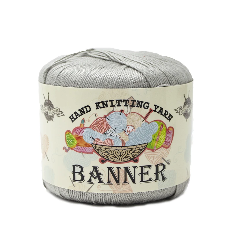 Лидер продаж, хлопчатобумажная пряжа для вязания крючком