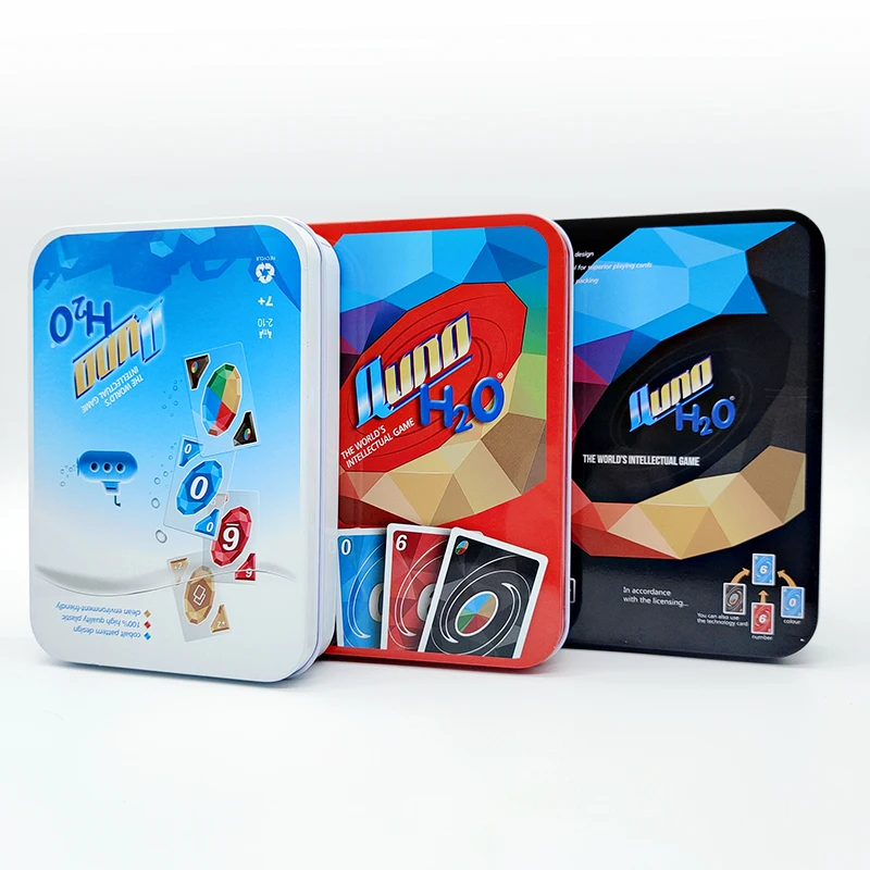 Mattel Games QUno Card Game Family Funny Entertainment Board Game Fun Poker Playing Cards With Metal Box For Children And Adults