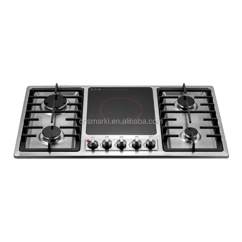 Индивидуальная Встроенная многофункциональная газовая электрическая плита, 4 газовая плита с одной горячей плитой, индукционная плита