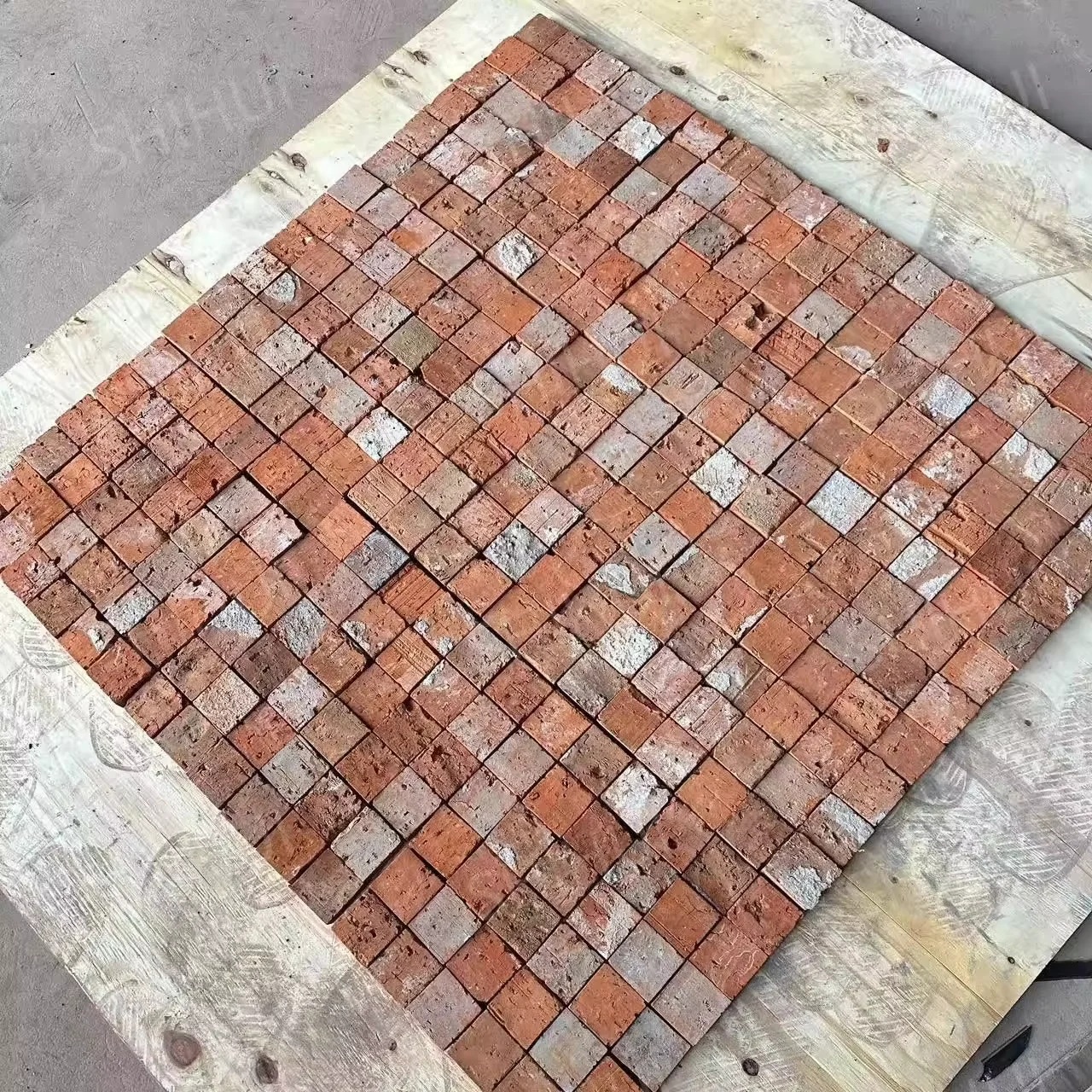 Brick Mosaics Industrial Firewall Rural Clay Brick Stone Decoration Antique Clay Red Brick Mosaic Wall Tile Veneers