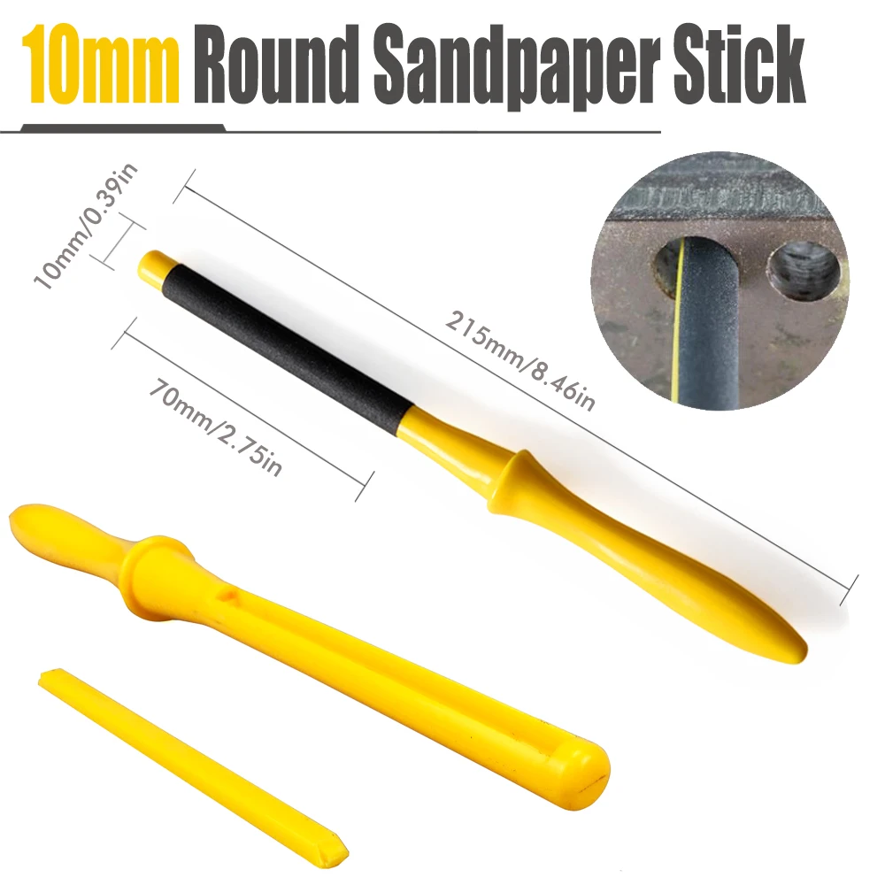 4pcs Hand Sanding Tools Roll Half Round Polishing Roll Abrasive Sandpaper Holder Clamp Sandpaper Sanding Bar Set