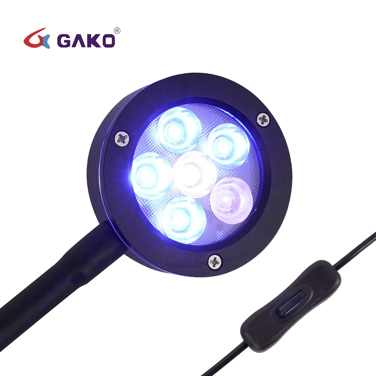 Gako Mini Aluminum Alloy Marine Reef Light ,Flex Arm Aquarium LED Marine Lighting for Croal Reef Fish Tank