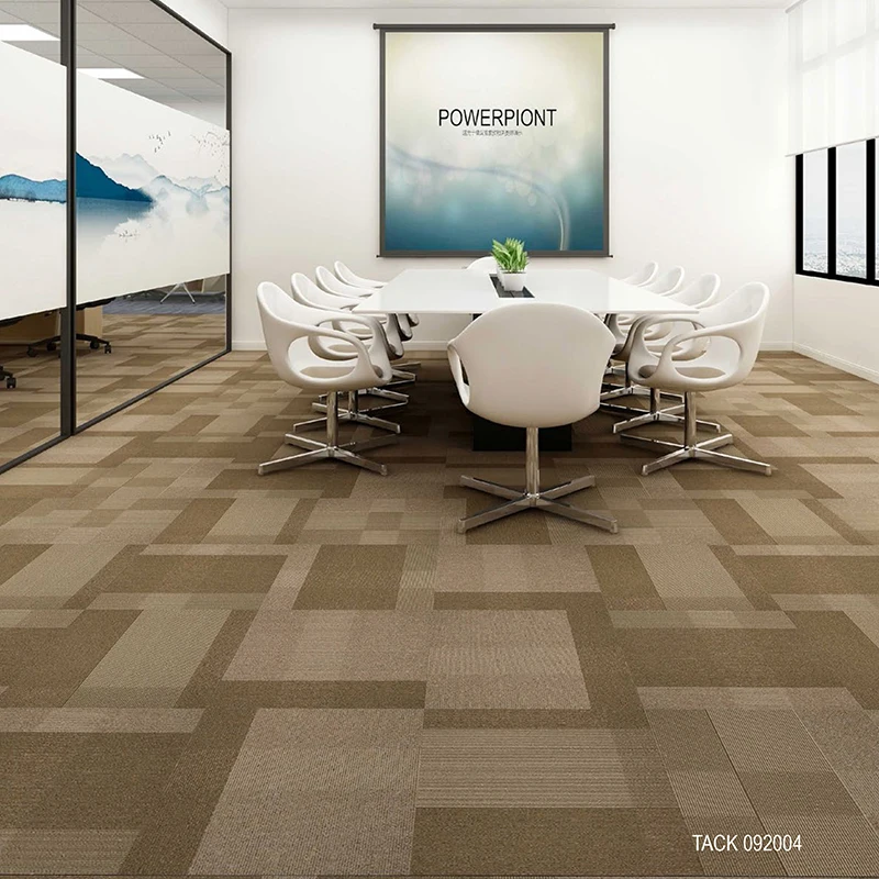 China Modern Design Office Anti-slip Removable PP Carpet Tiles for 5 Star Hotel Flooring Carpet