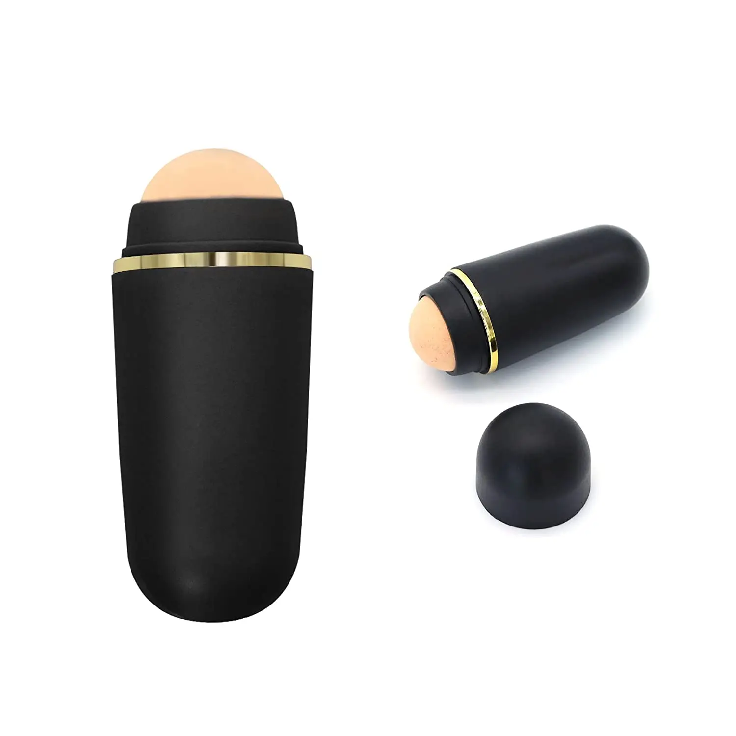 Amazon Hot Sale Protabel Makeup Tool Oil Absorb Roller For Face Oil Remover Mini Volcanic Roller Stone Face Oil Remover Roller