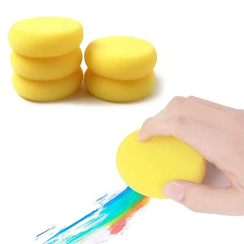 Round Sponges 1pcs 2.75inch Yellow Painting Sponges Sponges for Art & Craft Pottery Clay Pottery Clay Cleaning Ceramics Wall
