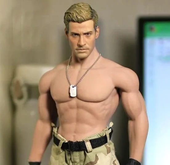 1/6 Scale Muscle Man Action Figure Body 12 Inch Super Flexible Collectible Figure Dolls