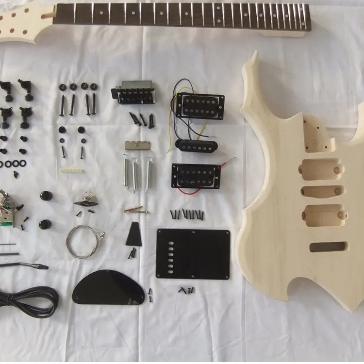 New Professional Diy Exercise Electric Guitar Making Kits Unfinished Electric Guitar Kit