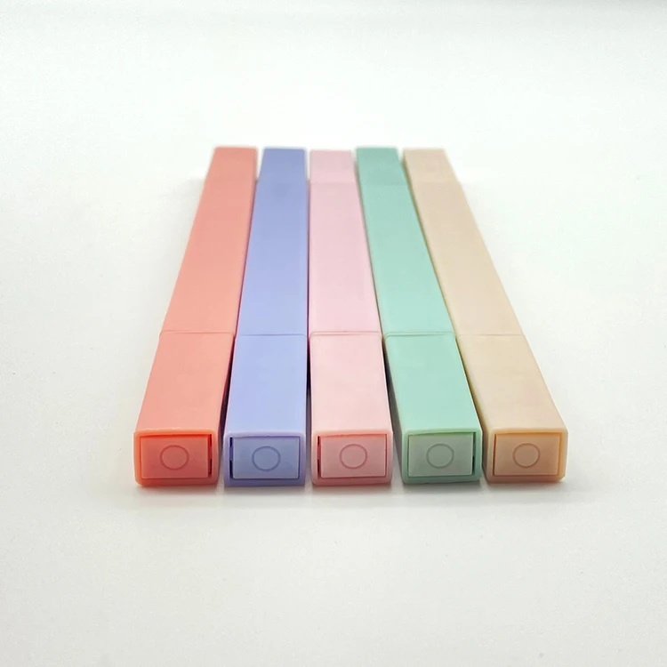 Wholesale non-toxio Novelty Solid Pastel Bible Highlighter Pen Multi Color dual tips Gel Highlighter Marker Pen Set for Children