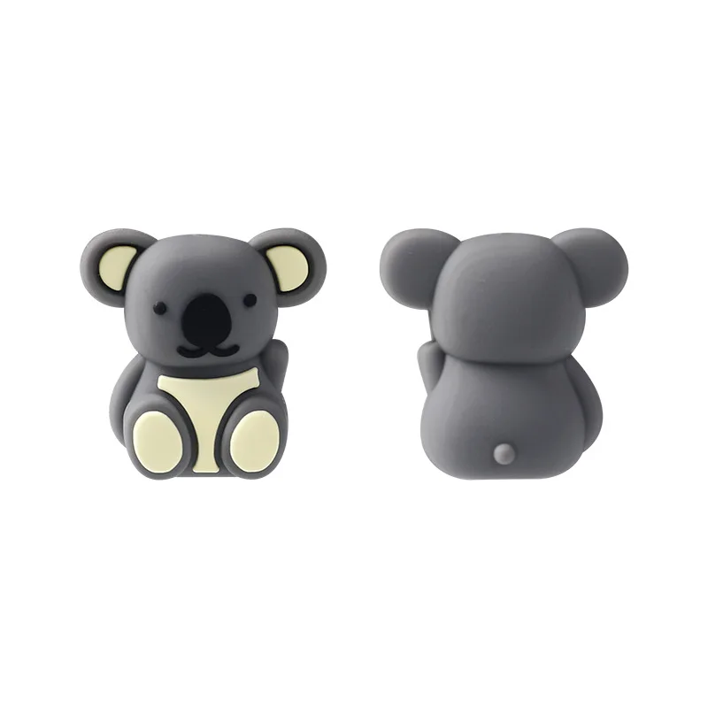 custom support  new christmas silicone 3d cute animals shape focal bead food standard for keychain pen jewelry etc.