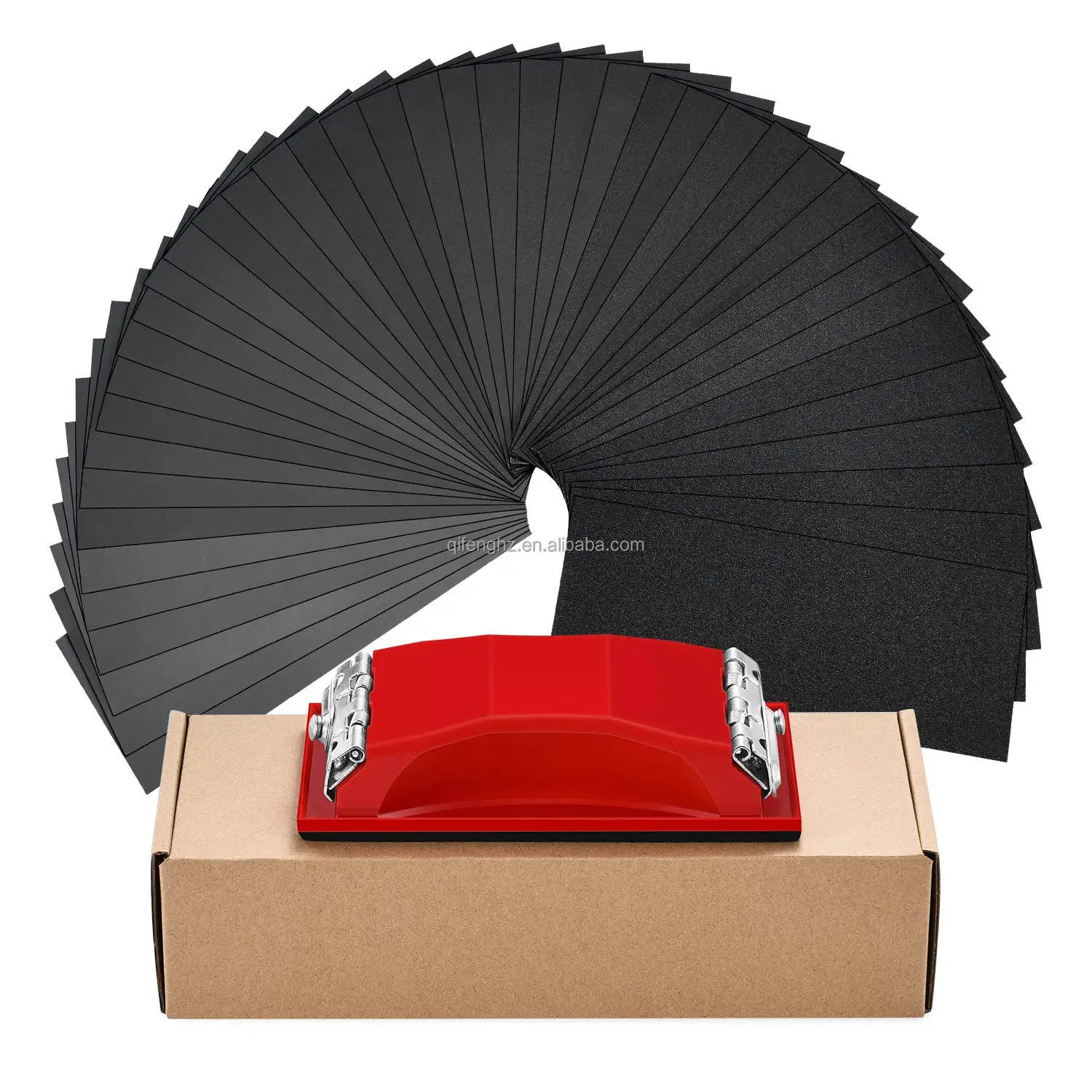 Wet Dry Sandpapers Sanding Block Hand Sander Set Assorted Grit Sheets Wood Furniture Finishing Glass Metal Polish