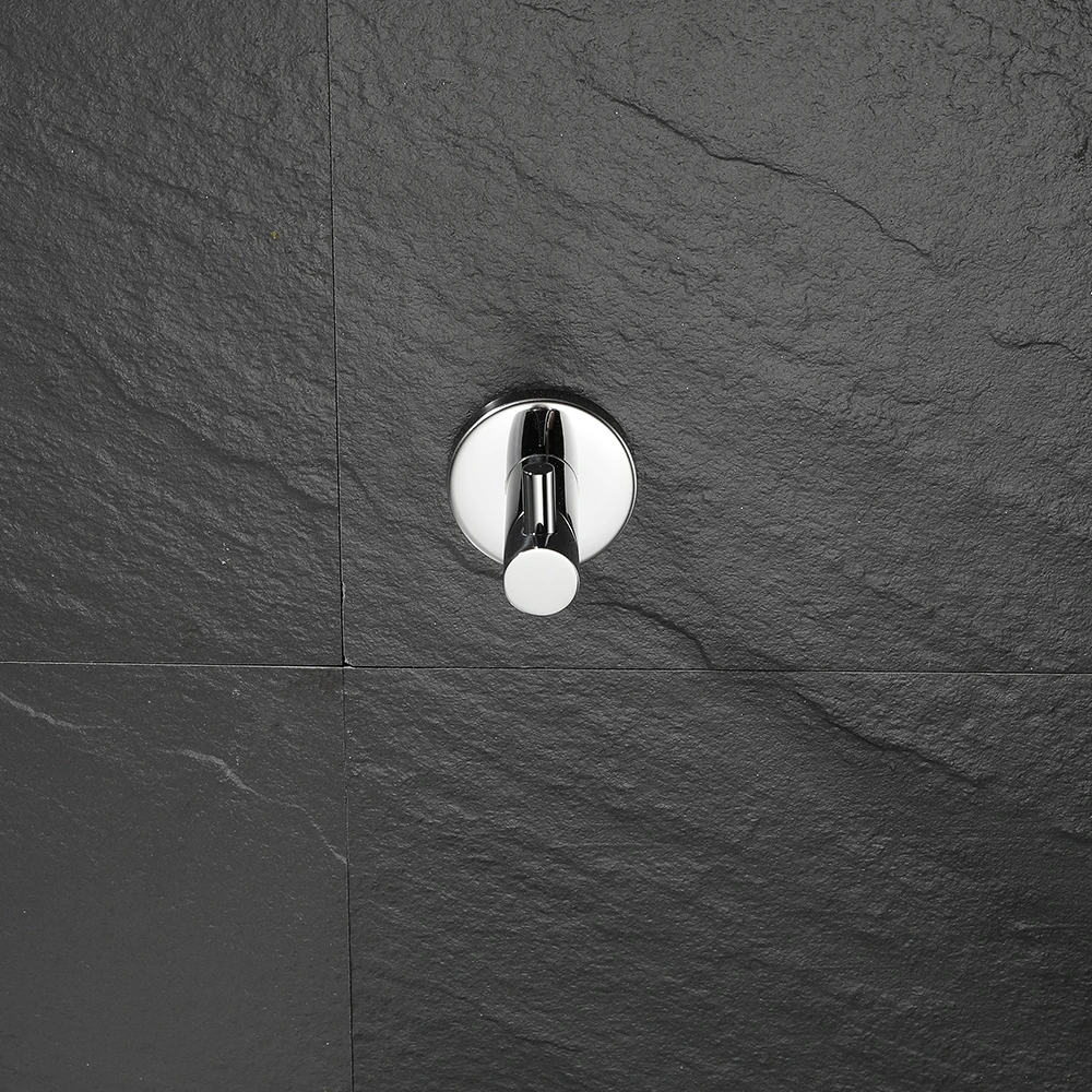 Wholesale Wall Shower Single Robe Hook for Kitchen and Bathroom Coat Hooks Bath Robe Towel Hook Holder