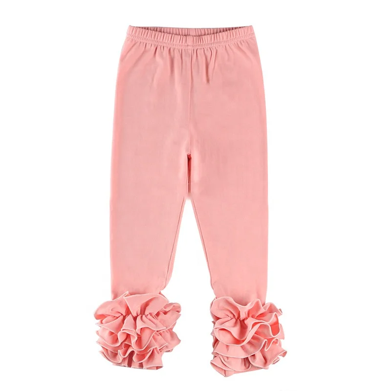 Детские леггинсы для От 0 до 6 лет хлопок брюки с оборками детей ясельного возраста рюшами штанишки