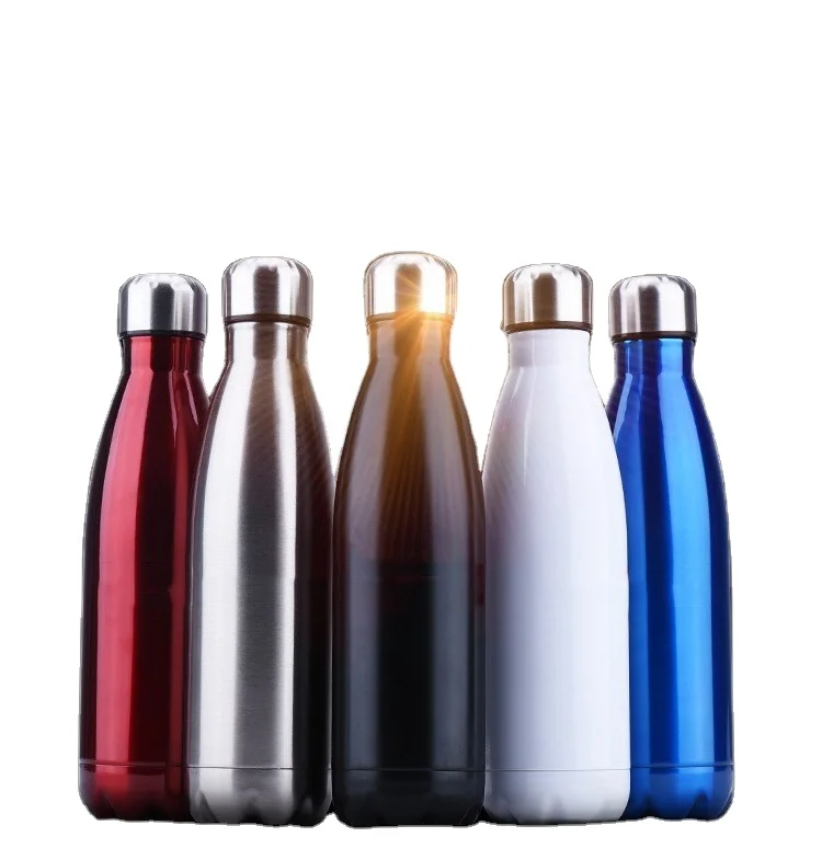 
Double Wall Thermal Vacuum Flask Insulated Outdoor Sports Drink Cola Shaped Stainless Steel Water Bottles with Custom Logo 