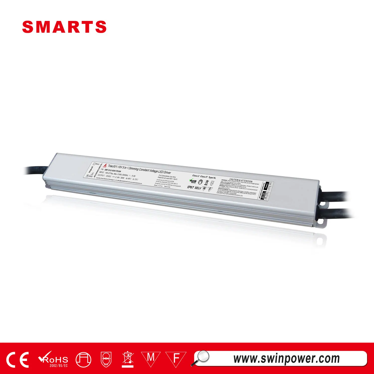 Slimmest triac + 0-10v led supply 12v 36w 36w led dimming driver