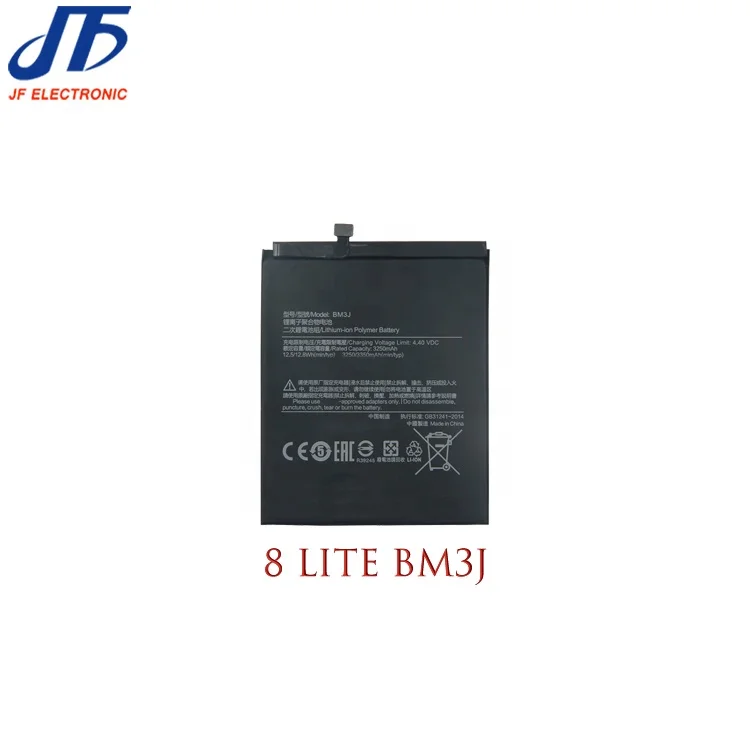 3350mAh Battery For Xiaomi Mi 8 lite BM3J 0 cycle Rechargeable Batteries