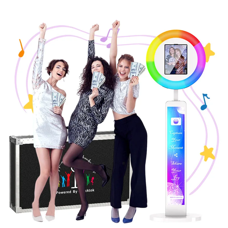 360 Spin Mirror Photo Booth Touch Screen Wedding Party Ipad Photo Booth Machine