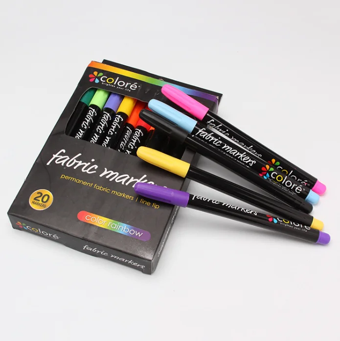 
 Лидер продаж, оптовая продажа 18 видов цветов индивидуальный пошив одежды маркер для белой доски, ткань маркерных ручек  