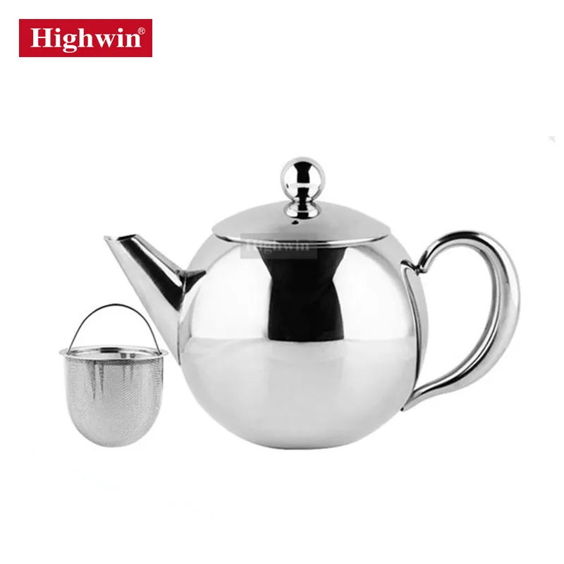 Stainless Steel Teapot Single-Walled Tea Coffee Kettle Tea Pot