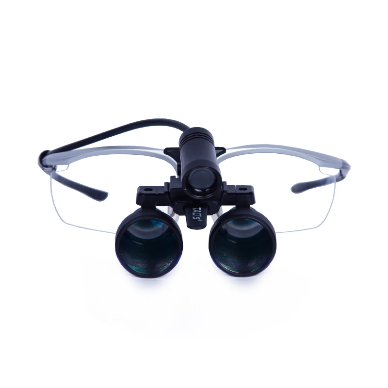 TAOS NS3.0x 380mm P1 Black Galilean surgical dental loupes maginifiers with led light 21x