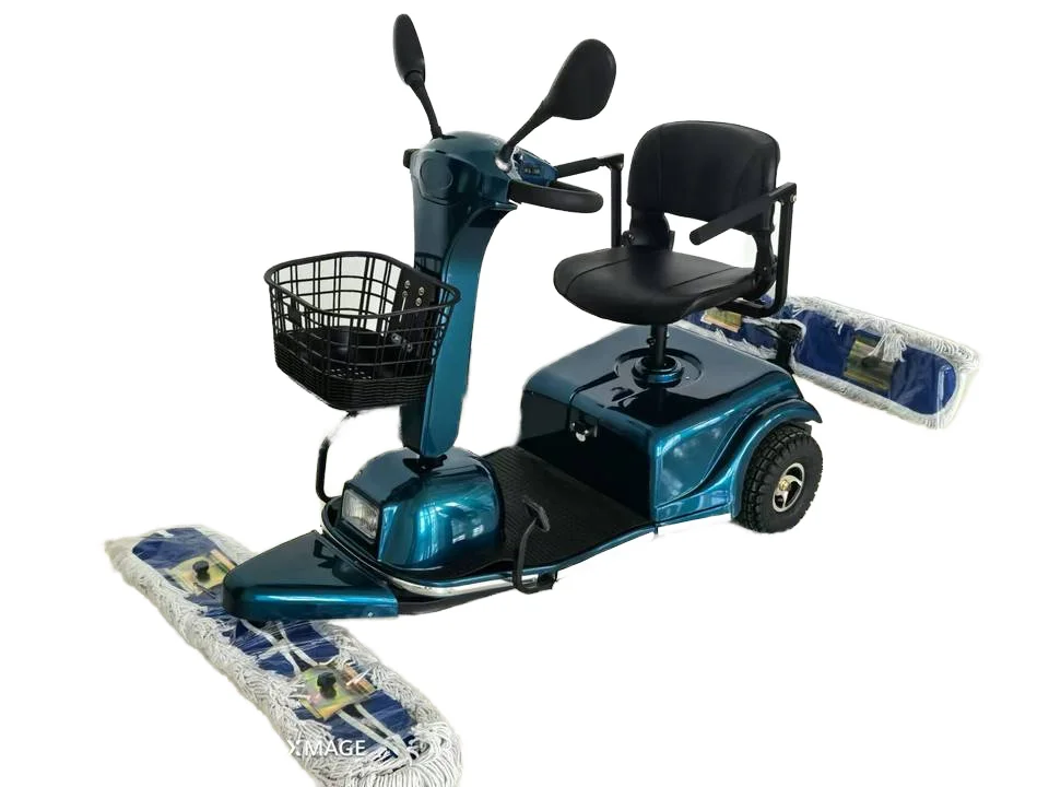 Electric Dust Carts Cleaning Mopping Car Electric Dust Trolley Cleaning Machine Pushing Driving Mop Multifunctional Floor Mop